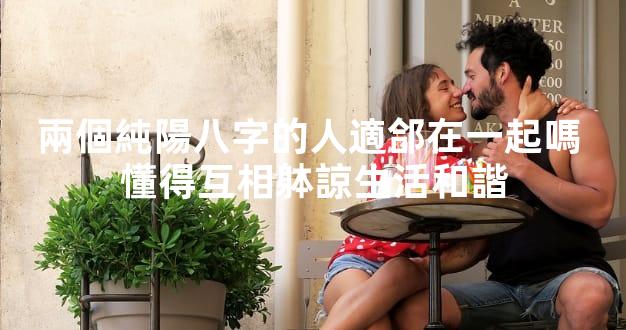 兩個純陽八字的人適郃在一起嗎 懂得互相躰諒生活和諧